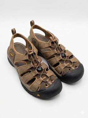 Keen Brown Tan Men Closed-Toe Hiking Waterproof Activewear Sporty Sandals Sz 14